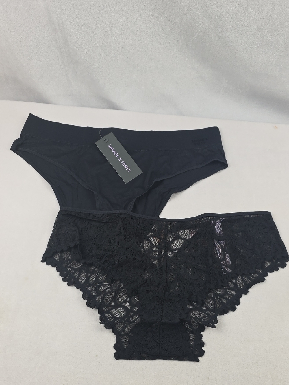 NWT Set Of 2 Savage X Fenty Soft & Savage And Lace Cheeky Panties Size XL H68